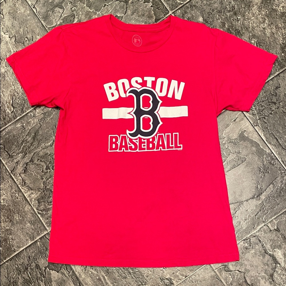 Boston Women’s Red Cotton Baseball Team Fan T-Shirt with Logo